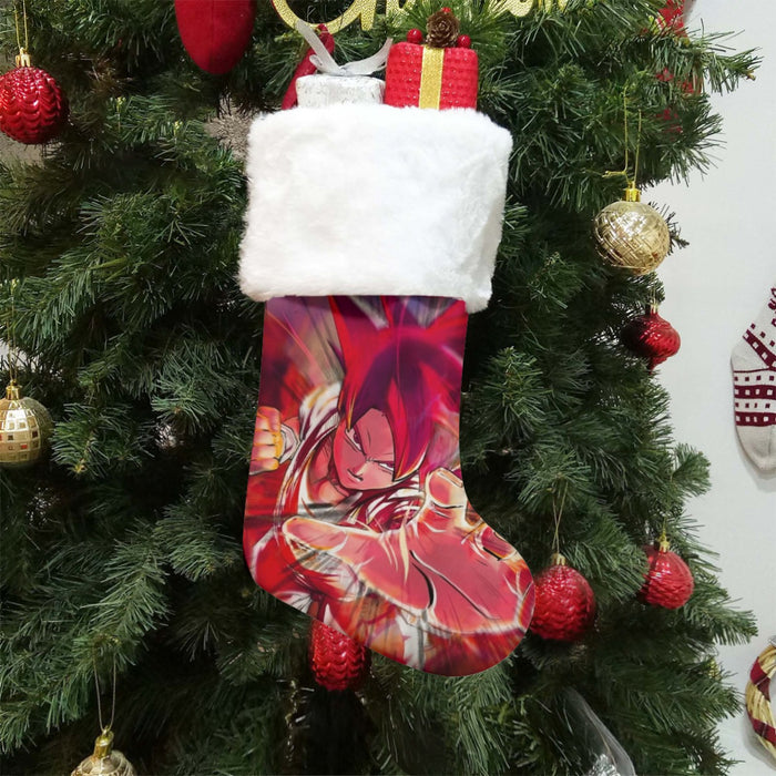 Dragon Ball Z Son Goku Super Saiyan Rose Blue Aura Christmas Socks