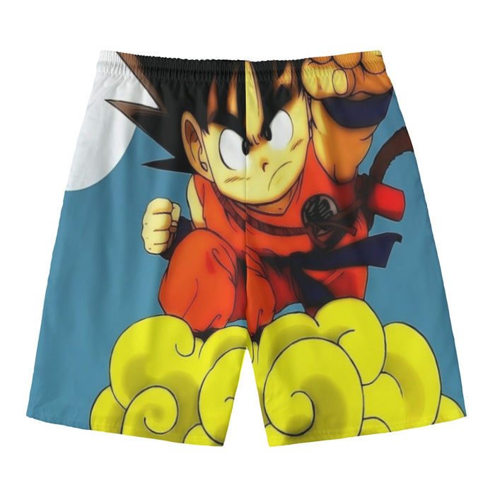 Young Goku Kid Flying Cloud Fight 3D Dragonball Beach Pants