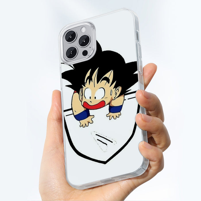 Smiling Goku On Pocket Of Dragon Ball Z iPhone 13 Case