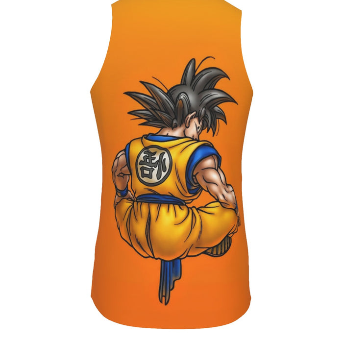 Goku Orange Background Tank Top