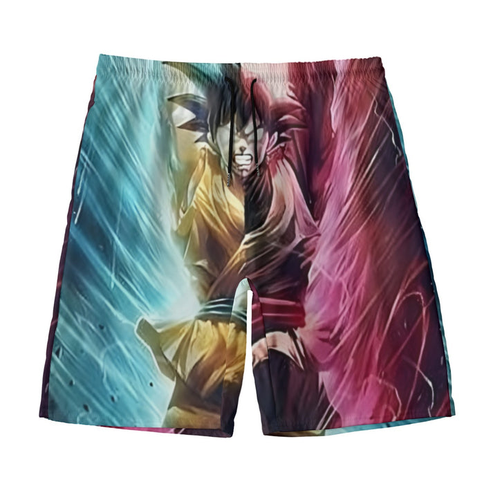 Dragon Ball Super Shirt Black Goku SSGSS Goku Spirit Bomb Beach Pants