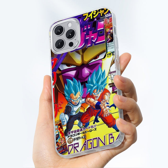 Golden Frieza Super Saiyan God Goku Vegeta Blue Hair 3D iPhone 13 Case