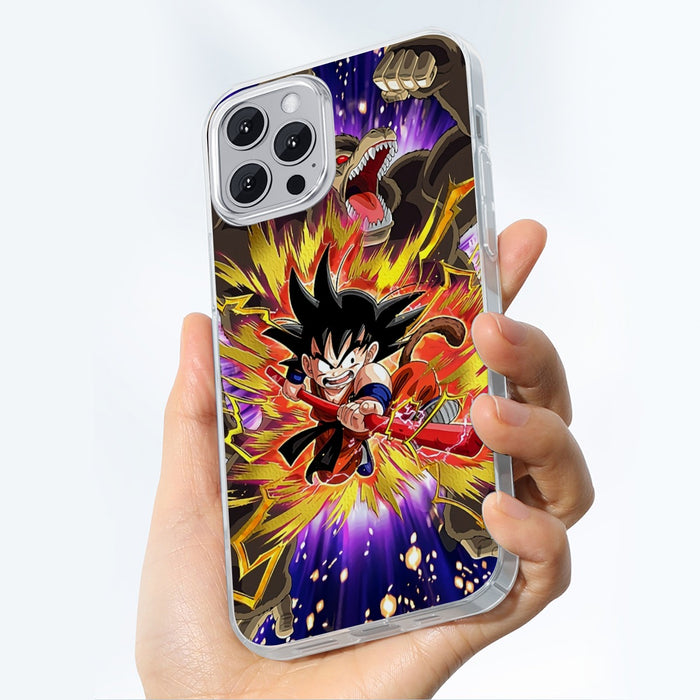 Great Ape Monkey Warrior Angry Kid Goku Fighting 3D iPhone 13 Case