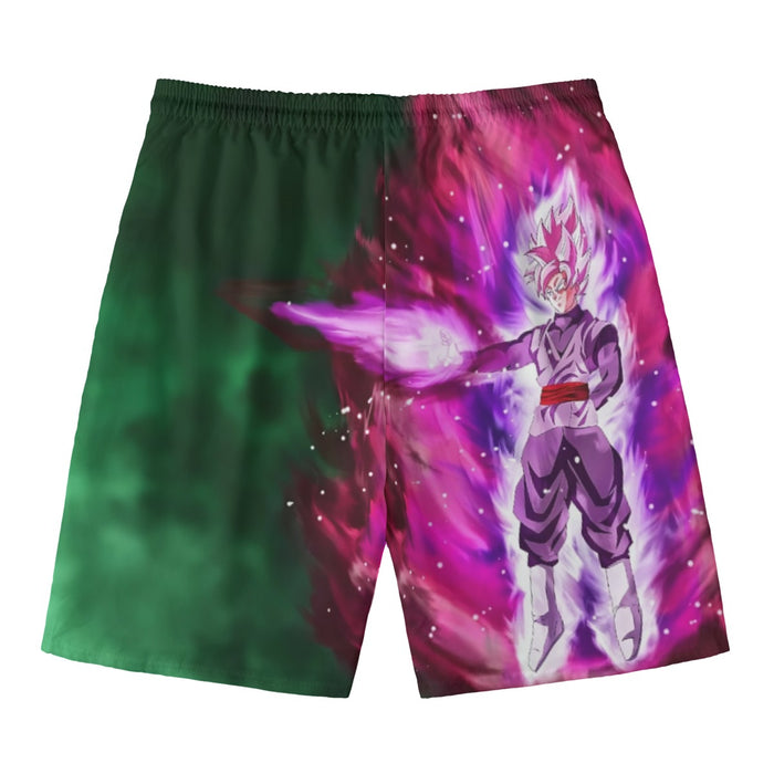 Goku Black Super Saiyan Rose Power Aura Streetwear Design Beach Pants