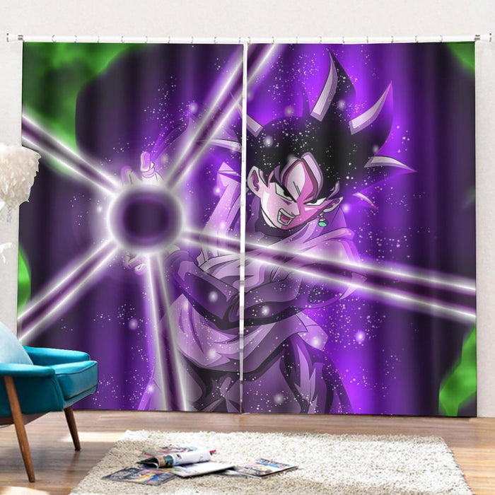 DBZ Goku Black Zamasu Power Ball Attack Cool Design Streetwear Curtains with Hooks