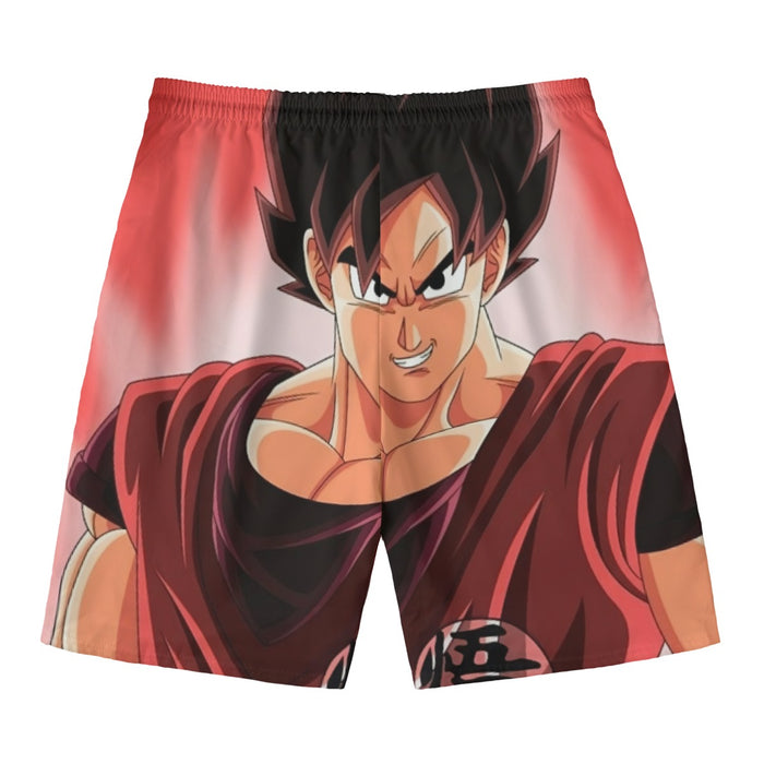 Dragon Ball Super Saiyan Goku Kaioken Epic Red Casual Beach Pants