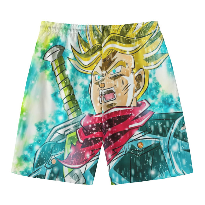 DBZ Trunks Super Saiyan Powerful Battle Ultimate Transformation Design Beach Pants