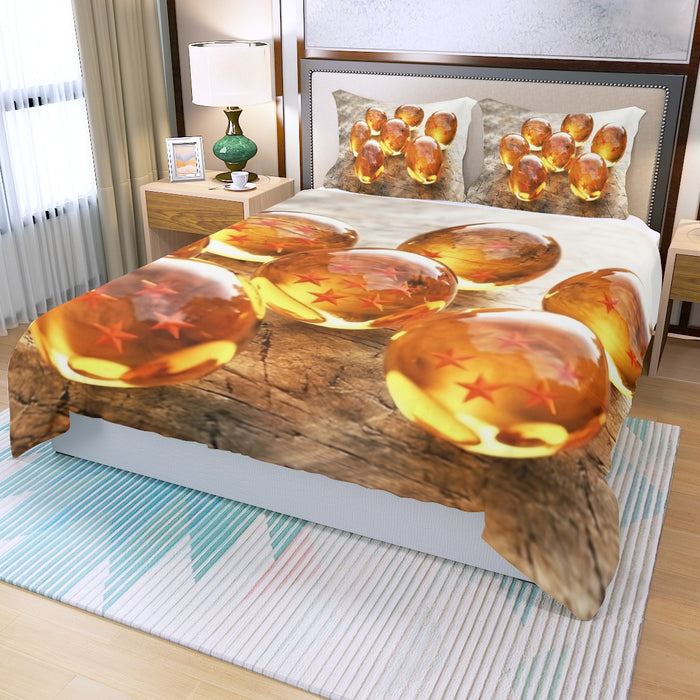 Dragon Ball Z Shenron Dope 7 Stars Crystal Balls Set Three Piece Duvet Cover Set