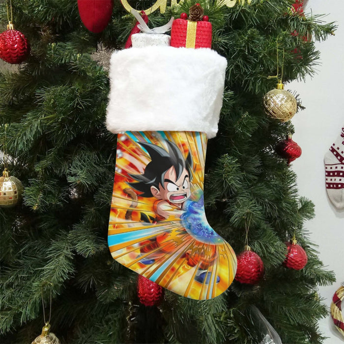 Dragon Ball Energy Kid Goku Blue Kamehameha Christmas Socks