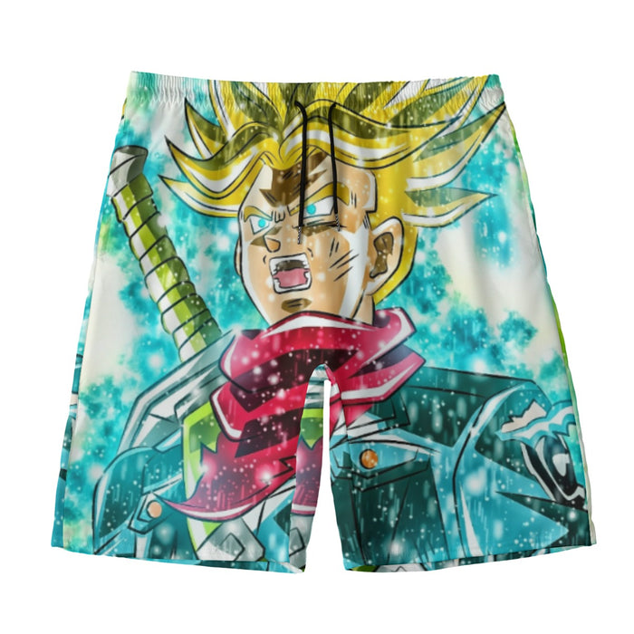 DBZ Trunks Super Saiyan Powerful Battle Ultimate Transformation Design Beach Pants