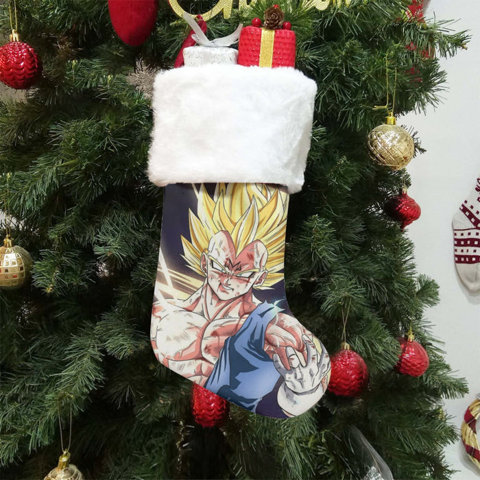 DBZ Majin Vegeta Saiyan Prince Fight Injure Manga Style Trending Christmas Socks