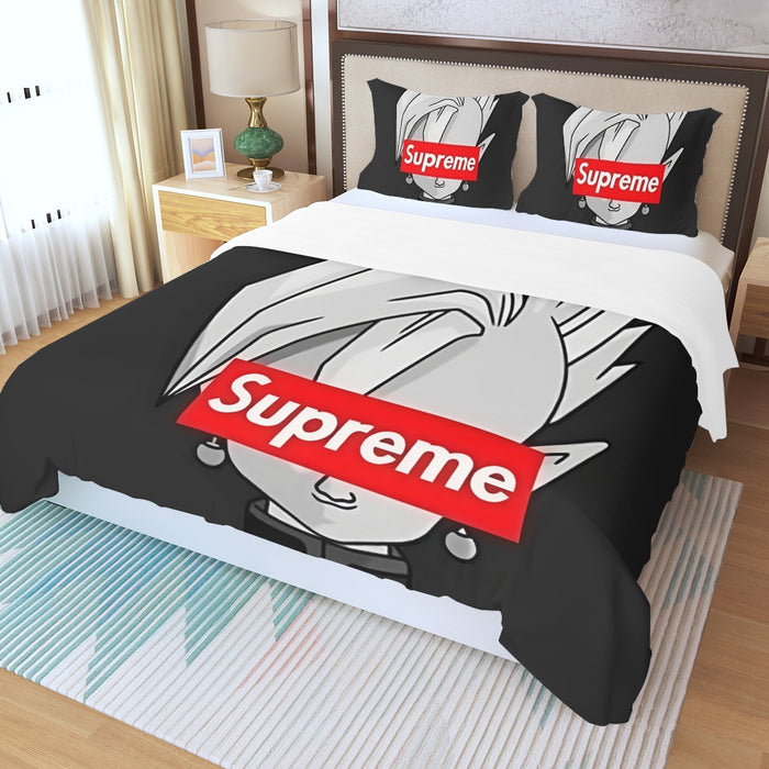 DBZ Zamasu Supreme Kai Logo Creative Black Edition Three Piece Duvet Cover Set