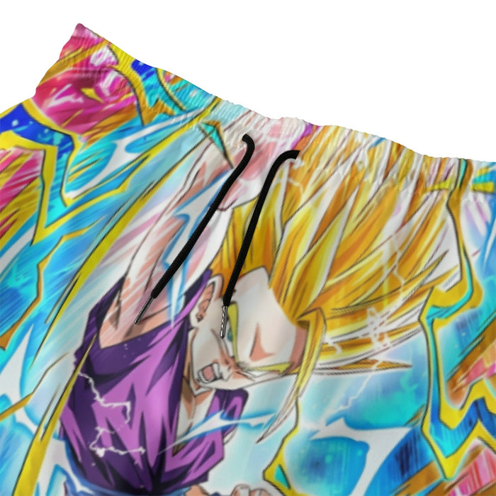 Teen Gohan Dragon Ball Full Tilt Kamehameha Super Saiyan 2 Beach Pants