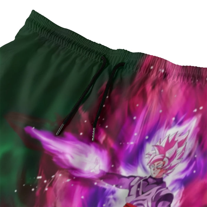 Goku Black Super Saiyan Rose Power Aura Streetwear Design Beach Pants