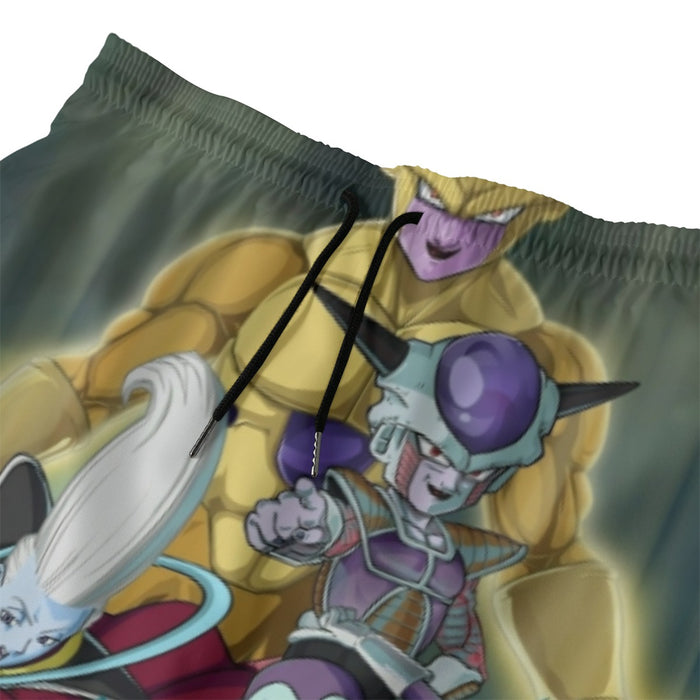 Dragon Ball Goku Vegeta Super Saiyan God Blue SSGSS Fight Villains Beach Pants