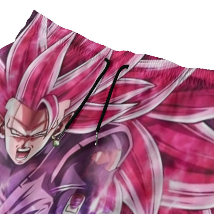 Dragon Ball Black Goku Rose 3 Ultra Instinct Epic 3D Beach Pants