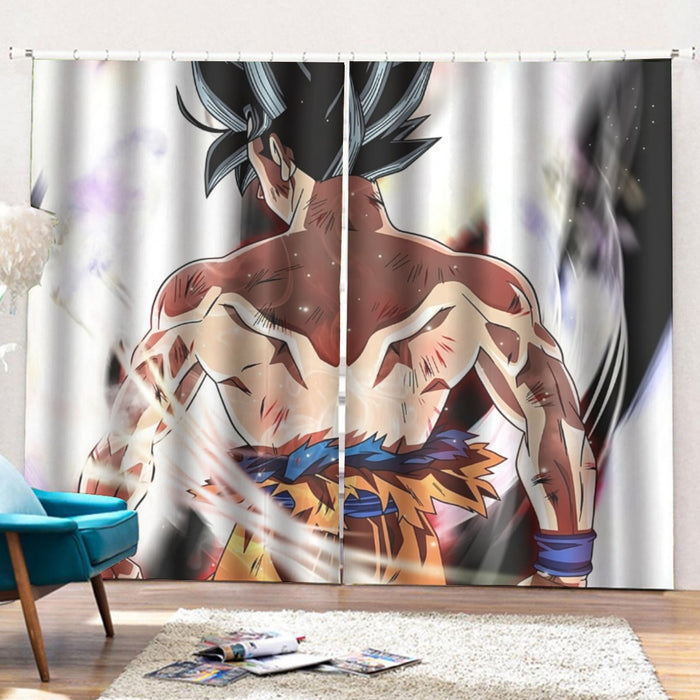 Dragon Ball Goku Damaged Battle Muscular Powerful Aura Curtains with Hooks