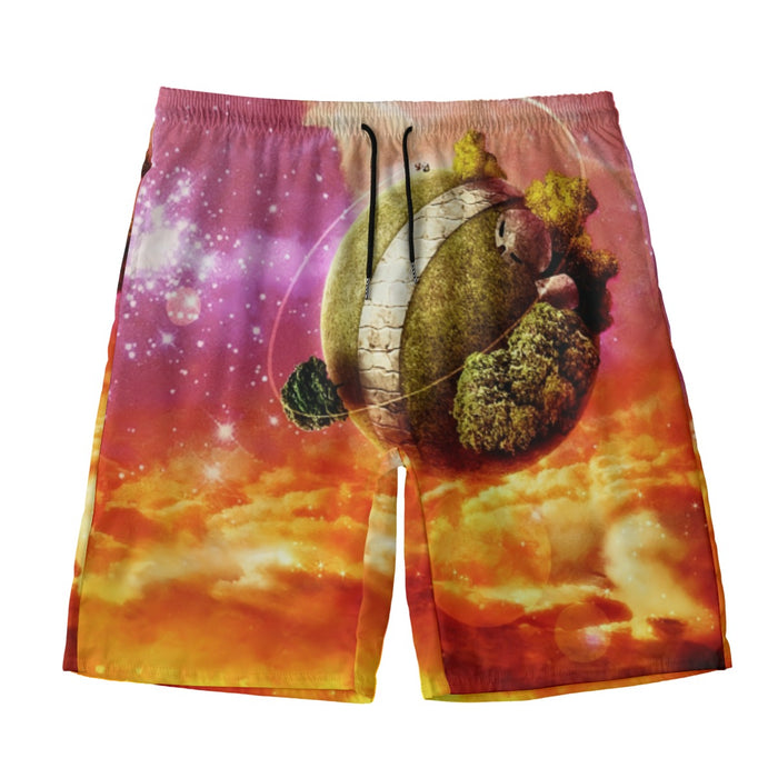 Dragon Ball Z Great King Kai Planet Cool Orange Beach Pants