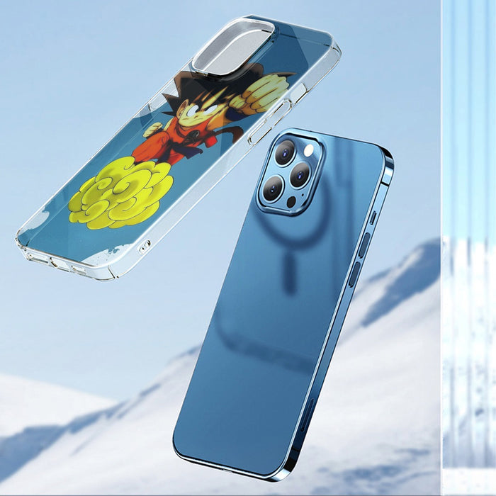 Young Goku Kid Flying Cloud Fight 3D Dragonball iPhone 13 Case