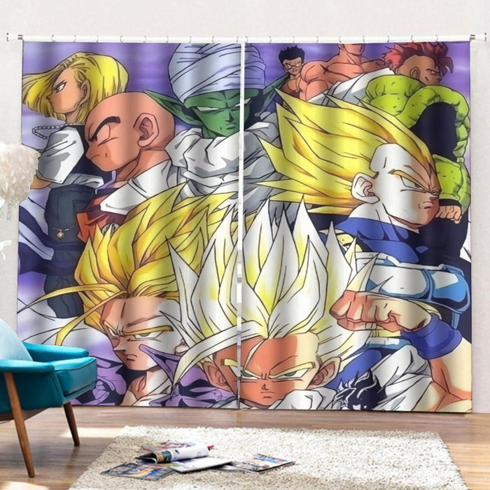 Dragon Ball Trunks Gohan Young Generation Super Saiyan Color Style Curtains with Hooks