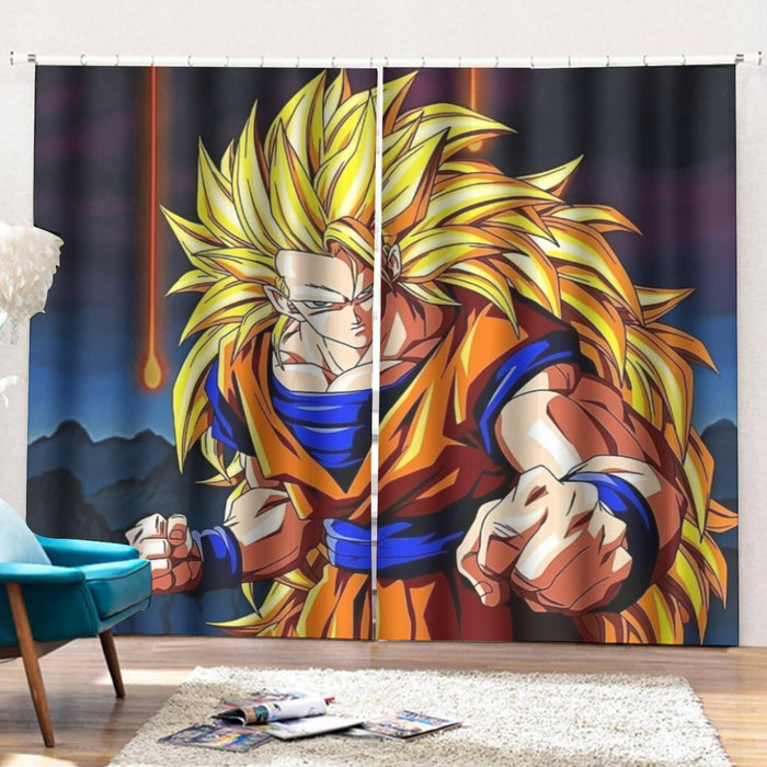 Super Saiyan 3 Goku Curtains with Hooks