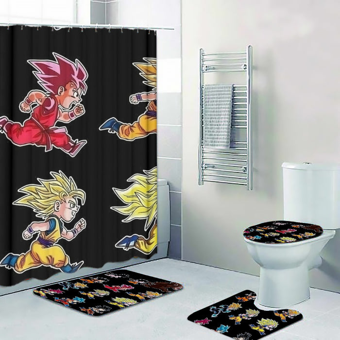 Dragon Ball Anime Son Goku All Form Transformation Four-piece Bathroom