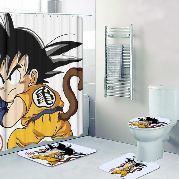 Cute Kid Goku Yellow Clothing Dragon Ball Z Four-piece Bathroom