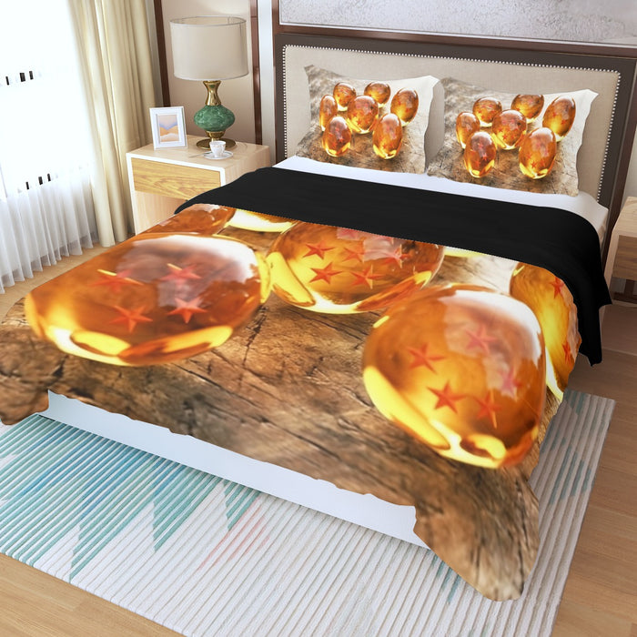 Dragon Ball Z Shenron Dope 7 Stars Crystal Balls Set Three Piece Duvet Cover Set