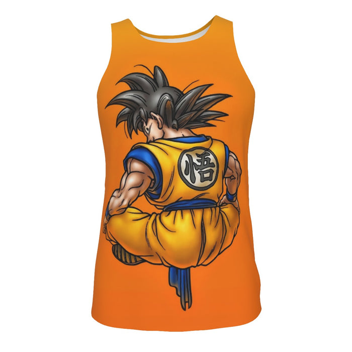 Goku Orange Background Tank Top