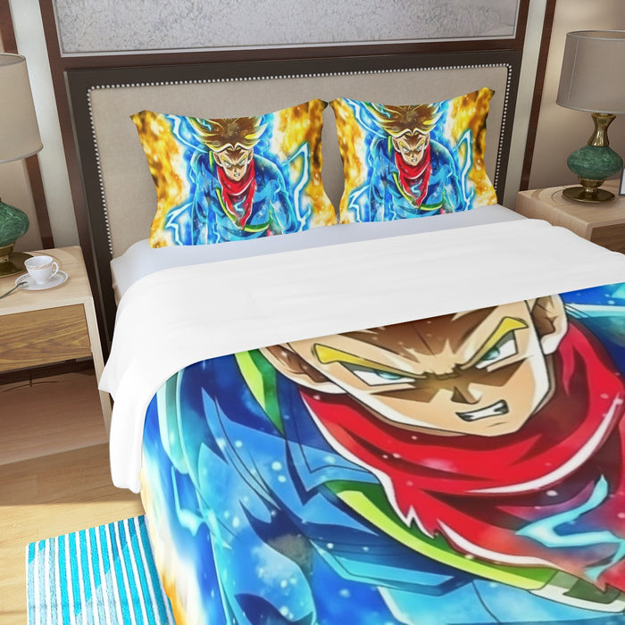 DBZ Rage Super Saiyan Trunks Portrait Unique Style Three Piece Duvet Cover Set