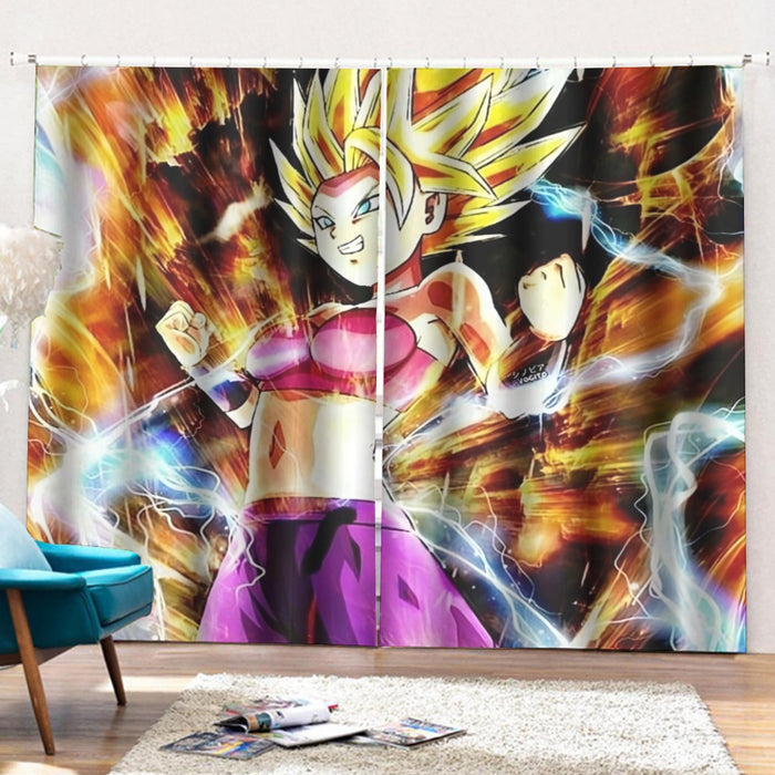 Dragon Ball Super Caulifla Super Saiyan 2 Epic Casual Curtains with Hooks