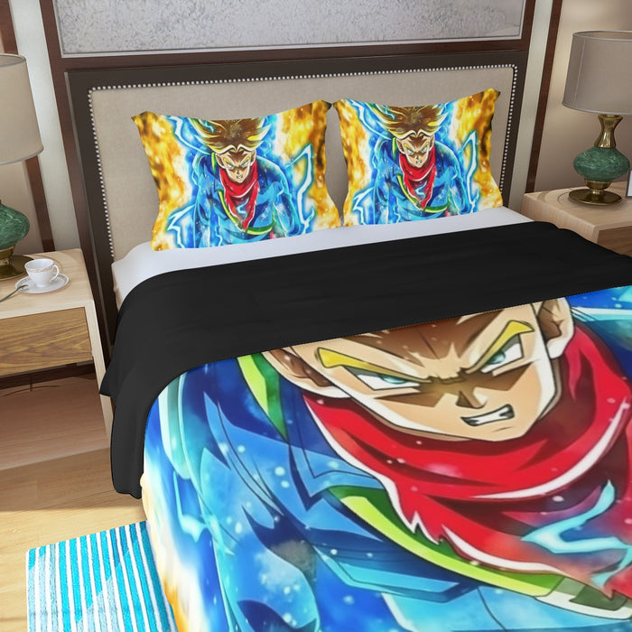 DBZ Rage Super Saiyan Trunks Portrait Unique Style Three Piece Duvet Cover Set