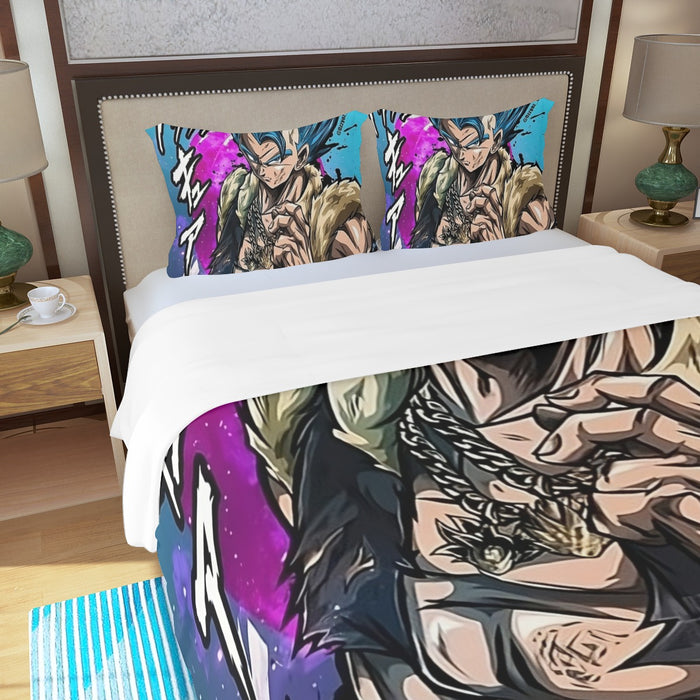 Super Saiyan Blue Gogeta Three Piece Duvet Cover Set