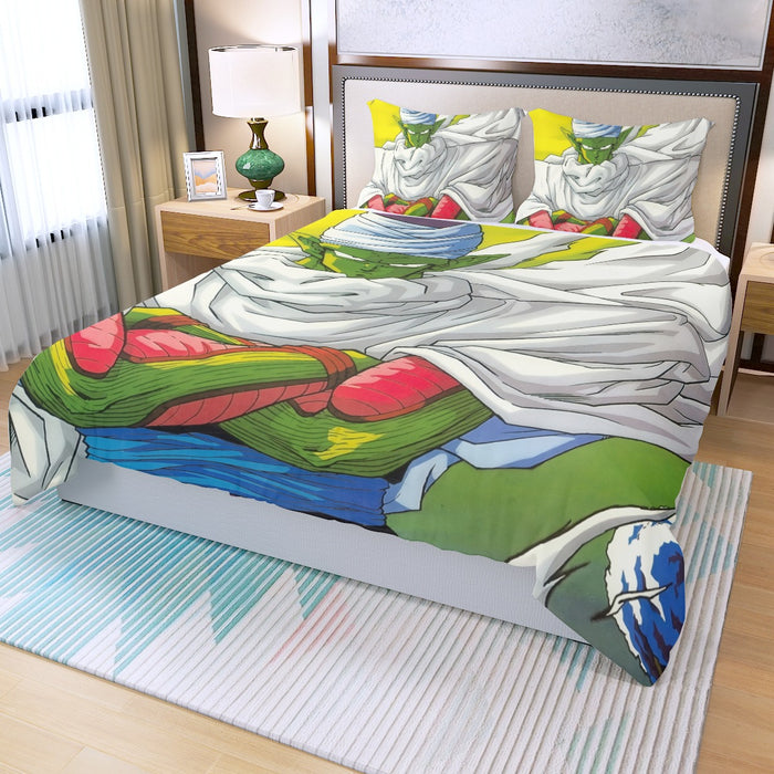 Dragon Ball Angry Piccolo Standing And Ready for Fighting Three Piece Duvet Cover Set