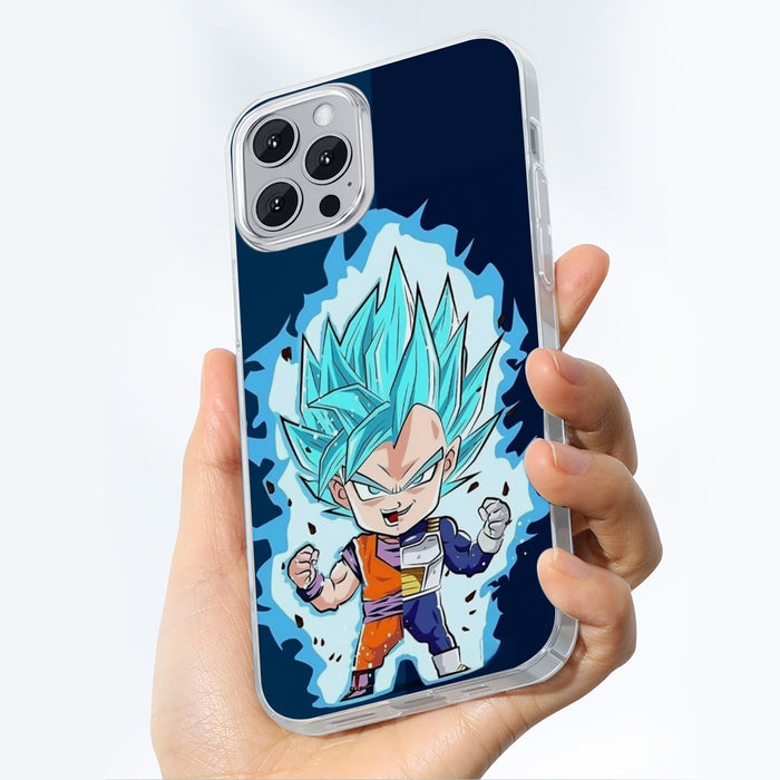 DBZ Goku Vegeta SSGSS God Blue Super Saiyan Chibi Sketch iPhone 13 Case
