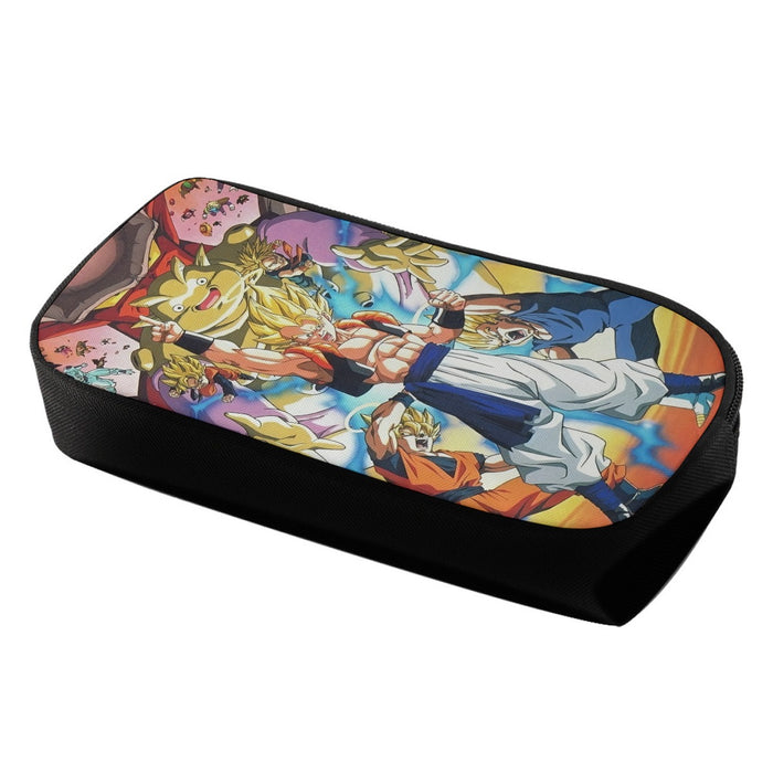 DBZ Goku Vegeta Fusion Saiyan Gogeta Colorful Design Streetwear Pencil Bag