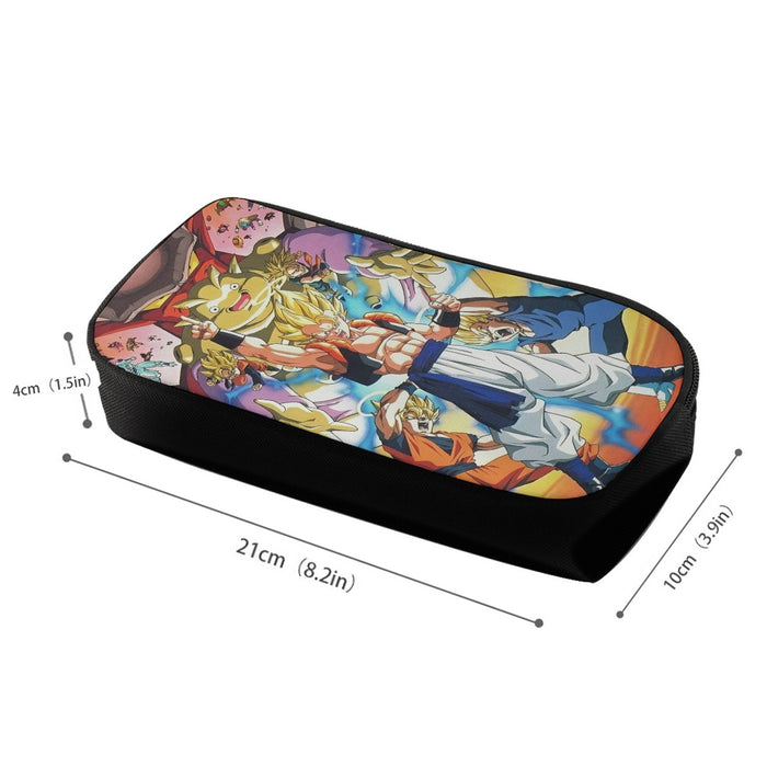 DBZ Goku Vegeta Fusion Saiyan Gogeta Colorful Design Streetwear Pencil Bag