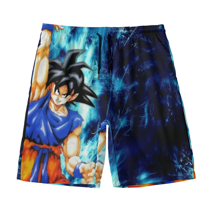 Dragon Ball Z Son Goku Cool Blue Aura Energy Ball Beach Pants