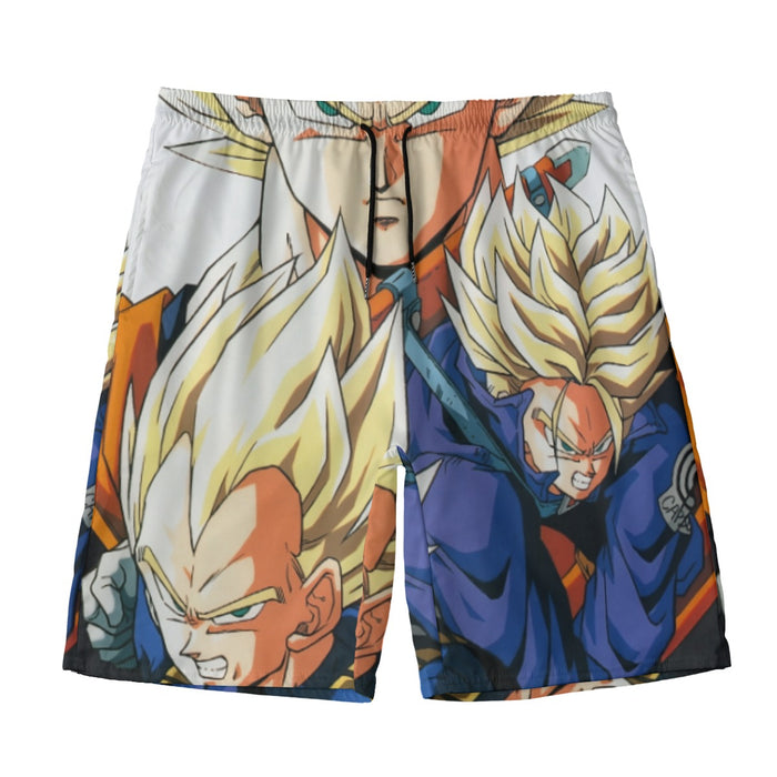 Dragon Ball Goku Vegeta Trunks Super Saiyan Power Heroes Cool Trending Design Beach Pants