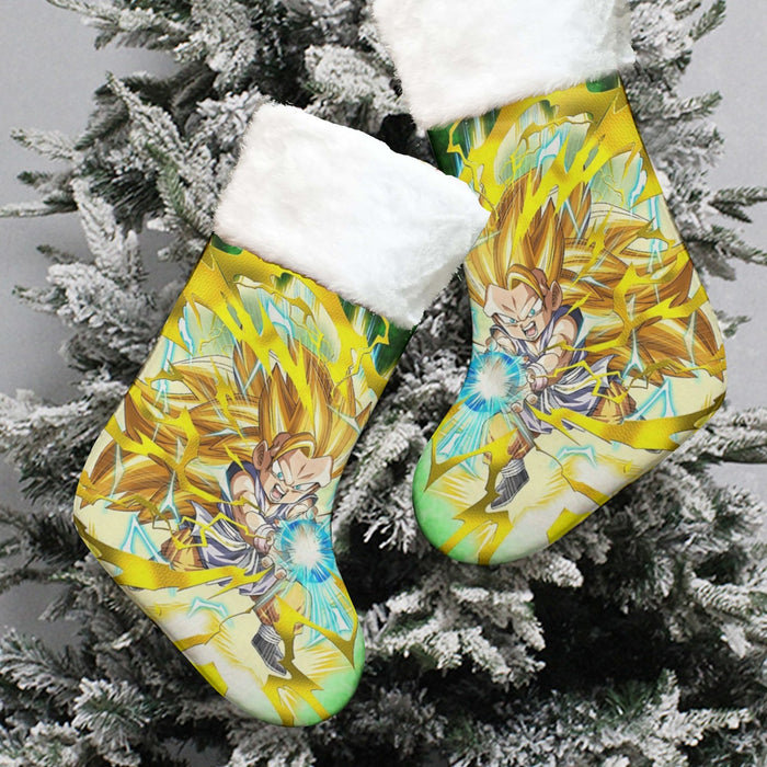 Dragon Ball Kid Goku SSJ3 Kamehameha Christmas Socks