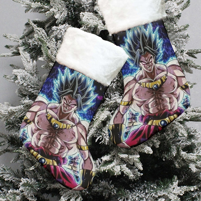 DBZ Legendary Super Saiyan Broly With Black Hair Christmas Socks