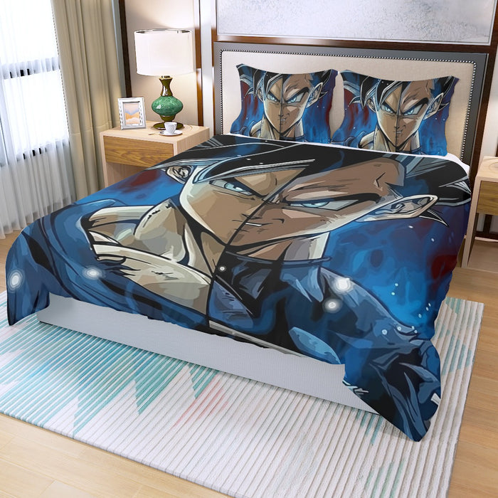 Dragon Ball Z Shirt  SSJ Goku x SSJ Vegeta Fusion Three Piece Duvet Cover Set