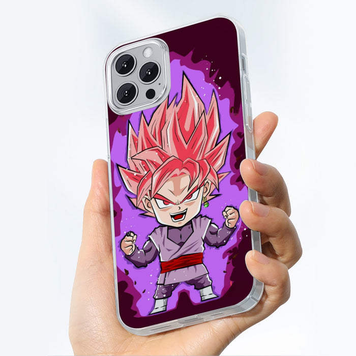 DBZ Goku Black Zamasu Rose Super Saiyan Cute Chibi Design iPhone 13 Case