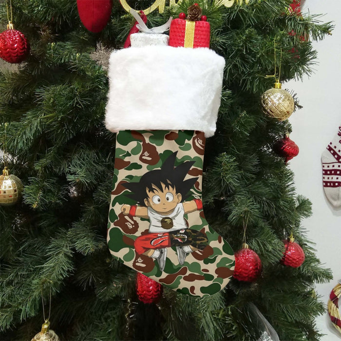 Dragon Ball Shirt Jumping Kid Goku Camouflage Christmas Socks