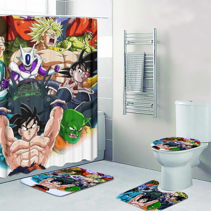 DBZ Goku Spirit Bomb Destroy Villains Cooler Broly Namek Vibrant Four-piece Bathroom