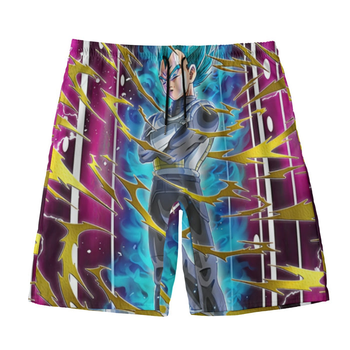 Dragon Ball Vegeta Super Saiyan God Blue SSGSS Aura Power Dope Design Beach Pants