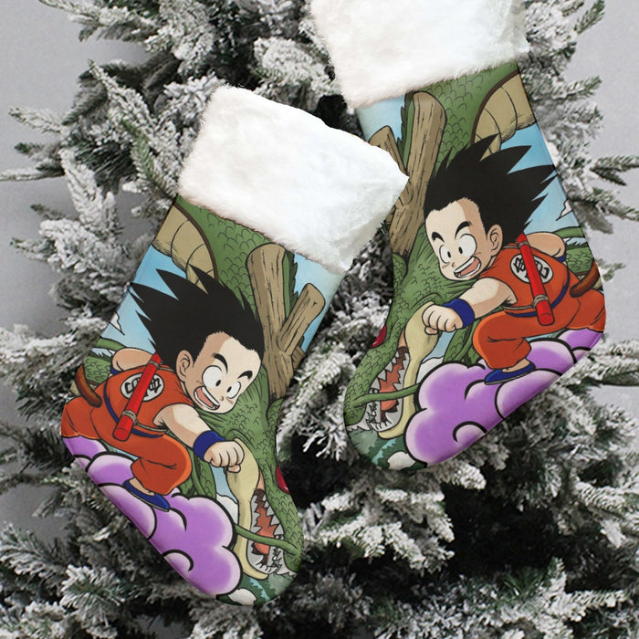 Dragon Ball  Kid Goku Flying With Shenron Christmas Socks