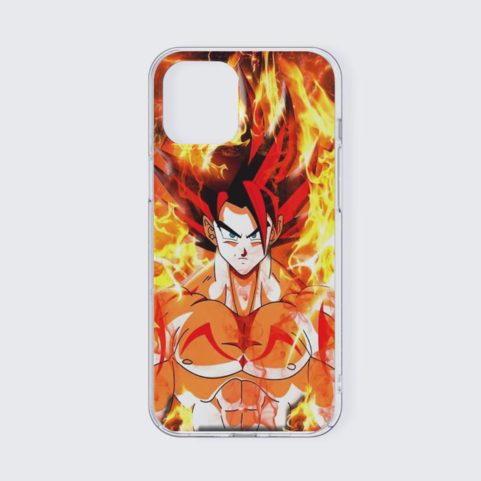 Dragon Ball Goku Super Saiyan Rose Flaming Fan Art iPhone 13 Case