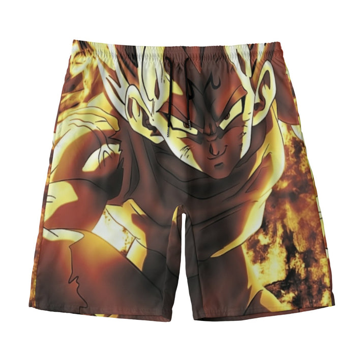 Dragon Ball Z Dope Majin Vegeta Grin Yellow Aura Beach Pants