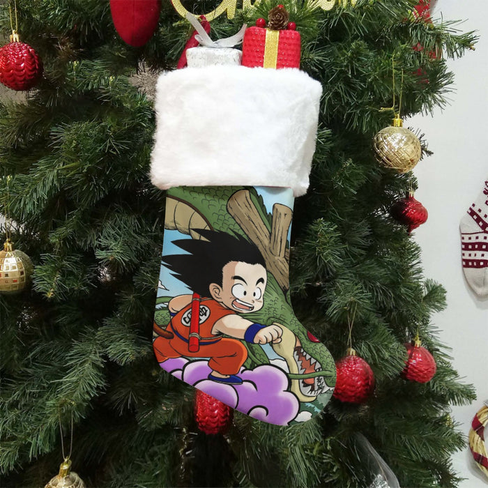 Dragon Ball  Kid Goku Flying With Shenron Christmas Socks